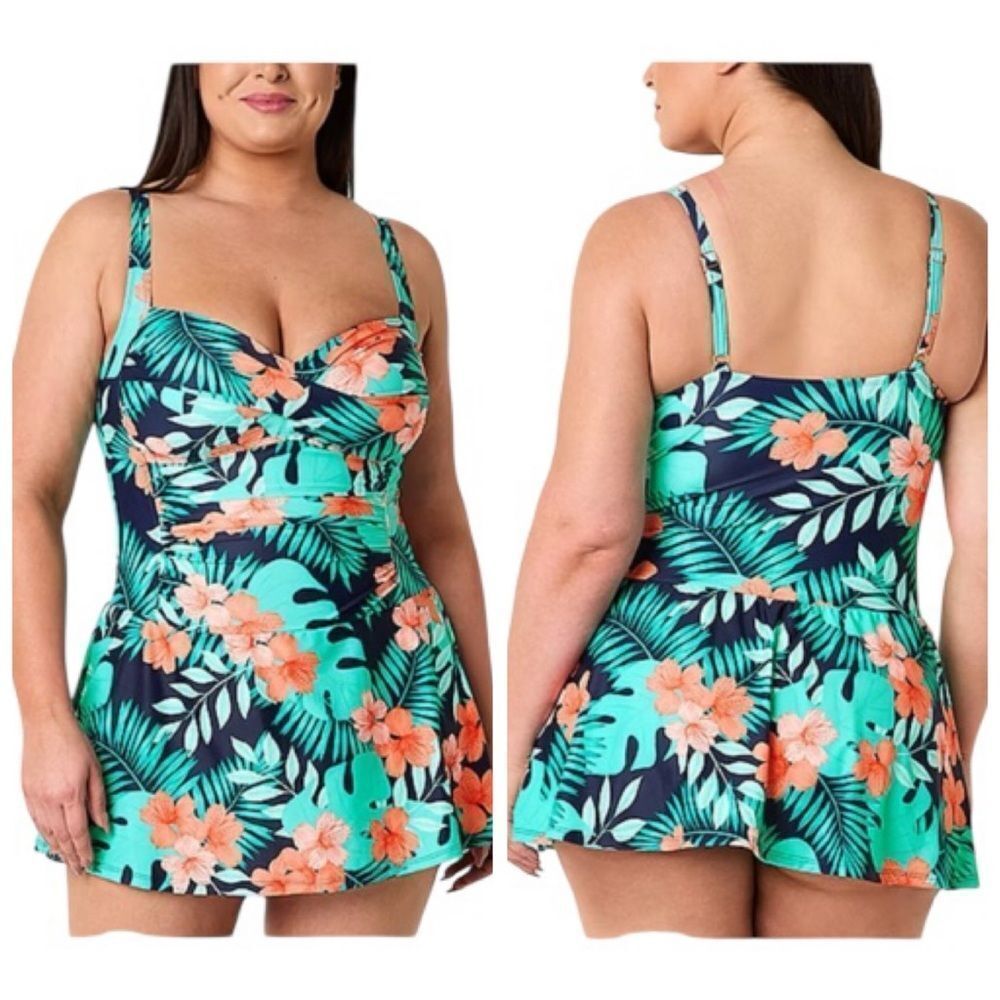 Liz Claiborne Women's Plus Swim Dress-Size 24W